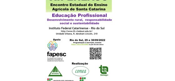 XII ENEASC – Encontro Estadual do Ensino Agrícola de Santa Catarina